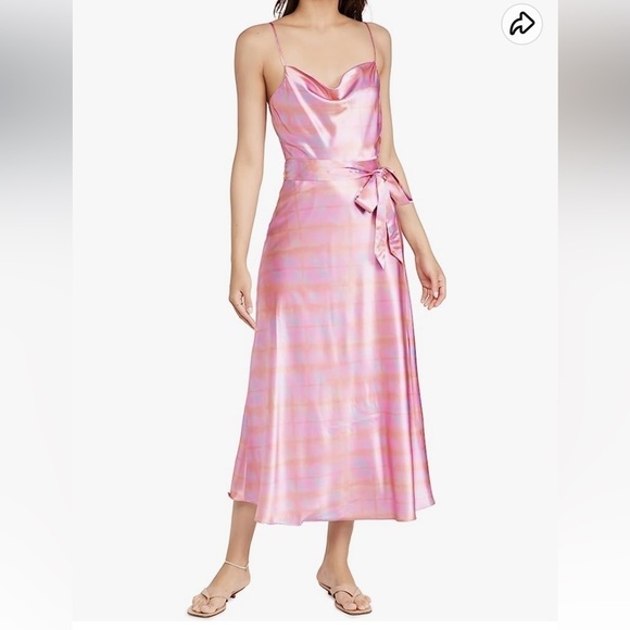 LIKELY Vittoria Tie Dye Satin Midi Dress 💕 NWT size 0 and 4 - Picture 7 of 16
